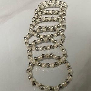 Faux pearl bracelets